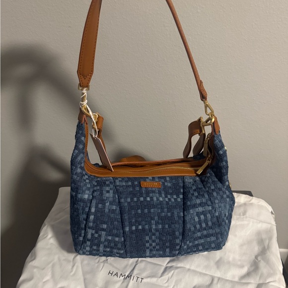 NWT Hammitt Morgan Denim Shoulder and Crossbody Strap Bag NWT Retail $475 - Picture 3 of 11